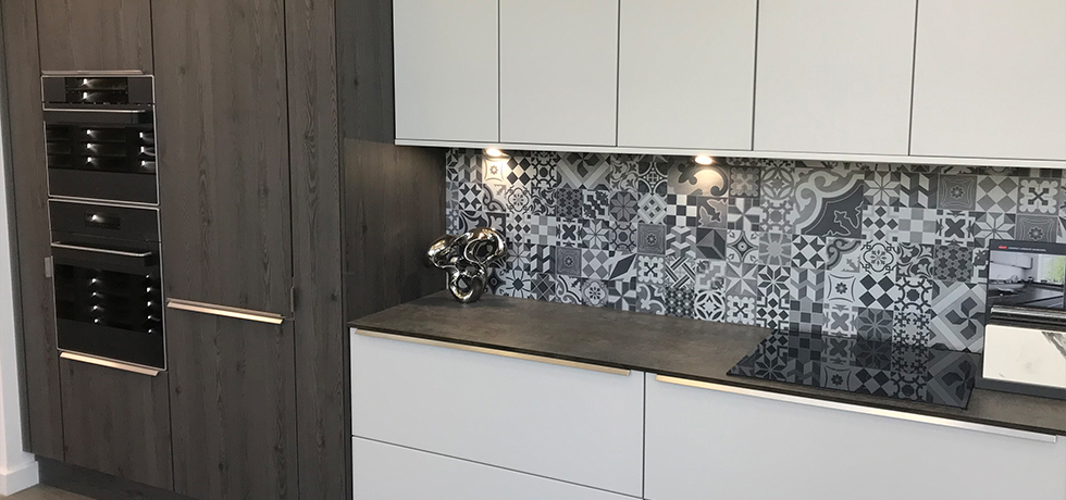 Vista Casablanca Grey splashback displayed by Furniture Components UK Ltd of Lancashire 